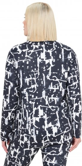 Ulla Popken Quick Drying Abstract Print Tee Black - Печатни тениски за жени - 