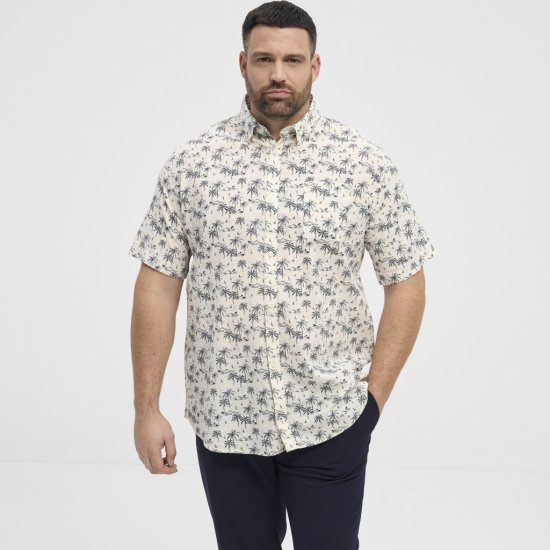 North Latitude Shirt Short Sleeve Off White - Ризи - мъжки ризи големи размери
