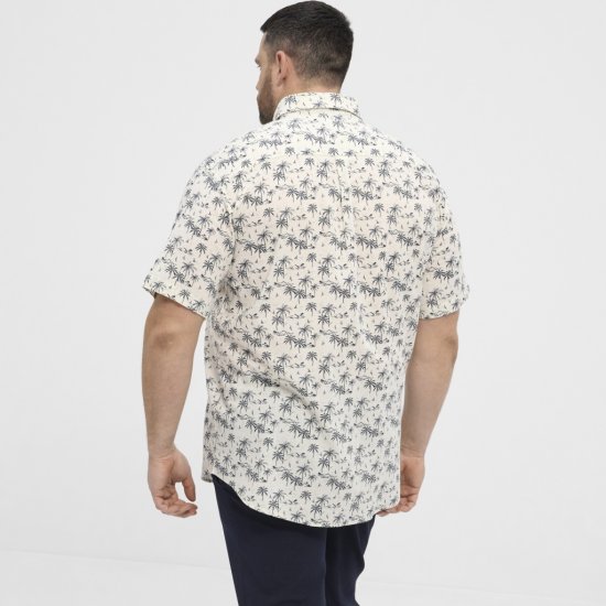 North Latitude Shirt Short Sleeve Off White - Ризи - мъжки ризи големи размери