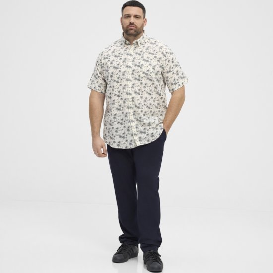 North Latitude Shirt Short Sleeve Off White - Ризи - мъжки ризи големи размери