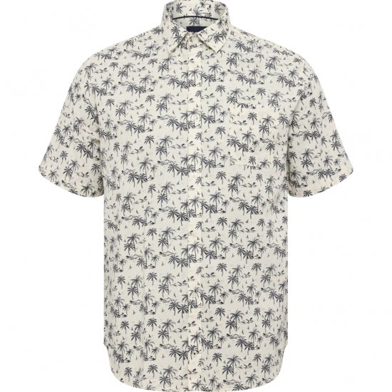 North Latitude Shirt Short Sleeve Off White - Ризи - мъжки ризи големи размери