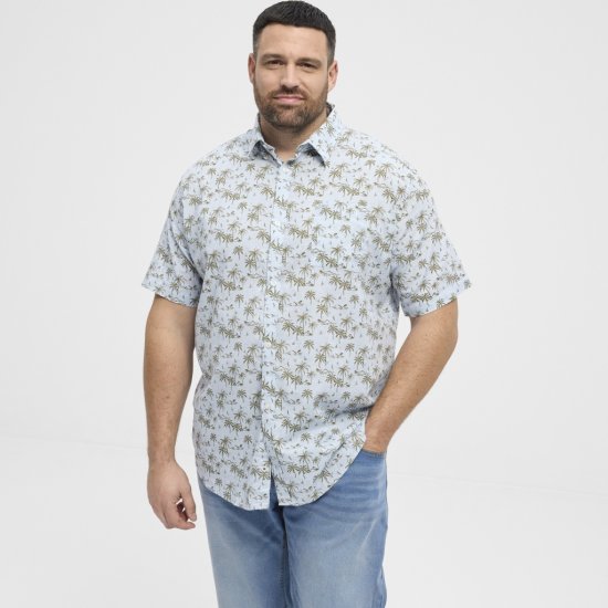 North Latitude Shirt Short Sleeve Light Blue - Ризи - мъжки ризи големи размери