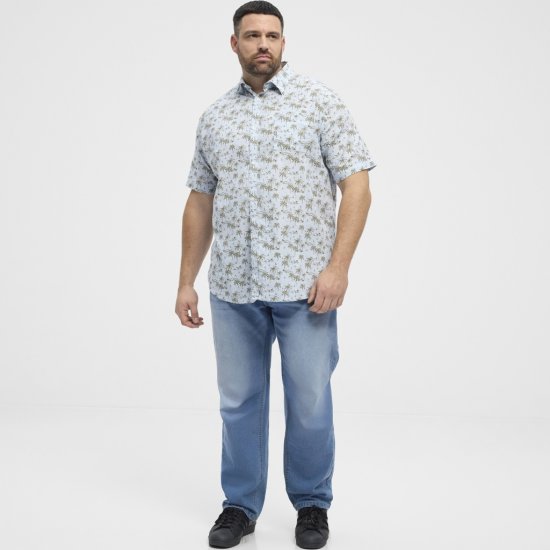 North Latitude Shirt Short Sleeve Light Blue - Ризи - мъжки ризи големи размери