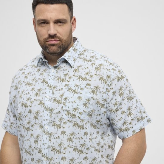 North Latitude Shirt Short Sleeve Light Blue - Ризи - мъжки ризи големи размери