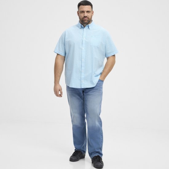 North Latitude Shirt Short Sleeve Turquoise - Ризи - мъжки ризи големи размери