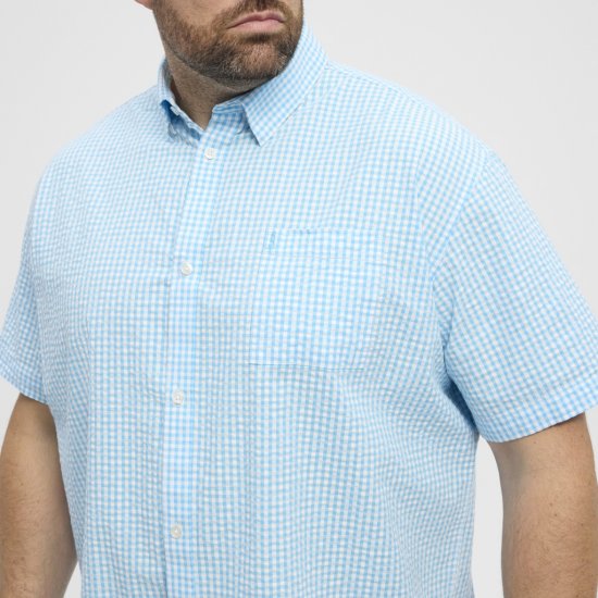 North Latitude Shirt Short Sleeve Turquoise - Ризи - мъжки ризи големи размери