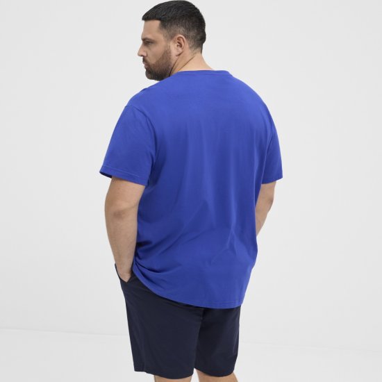 North Latitude T-shirt Printed Short Sleeve Blue - Тениски - мъжки тениски големи размери