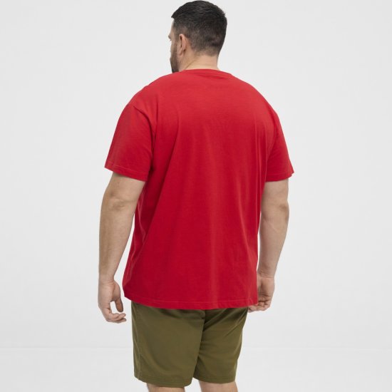 North Latitude T-Shirt Printed Short Sleeve Red - Тениски - мъжки тениски големи размери