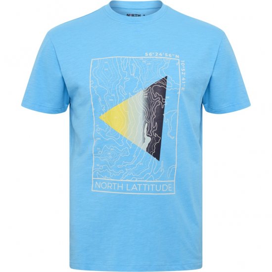 North Latitude T-Shirt Printed Turquoise - Тениски - мъжки тениски големи размери