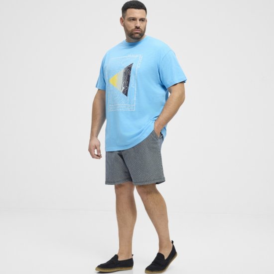 North Latitude T-Shirt Printed Turquoise - Тениски - мъжки тениски големи размери