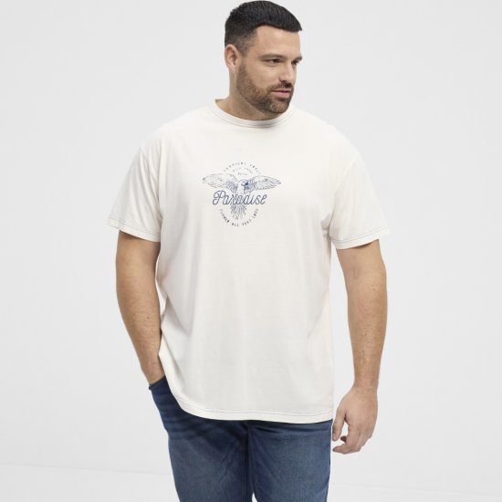 North Latitude T-Shirt Printed Short Sleeve White - Тениски - мъжки тениски големи размери