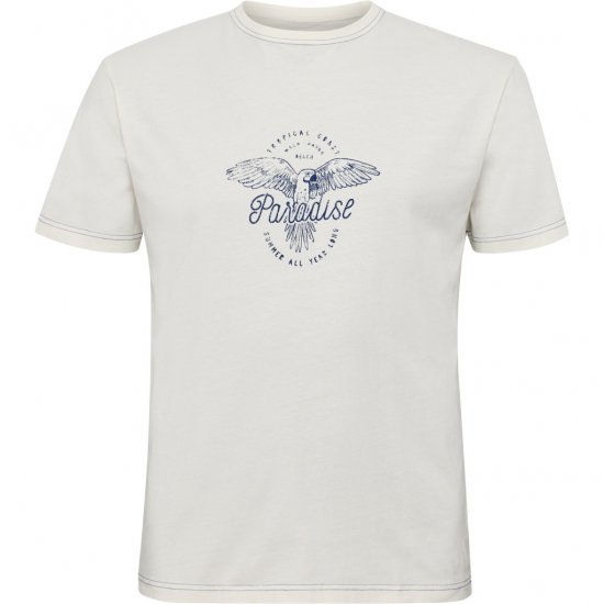 North Latitude T-Shirt Printed Short Sleeve White - Тениски - мъжки тениски големи размери