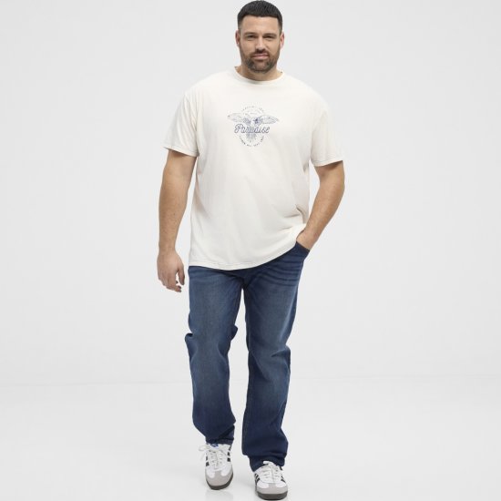 North Latitude T-Shirt Printed Short Sleeve White - Тениски - мъжки тениски големи размери