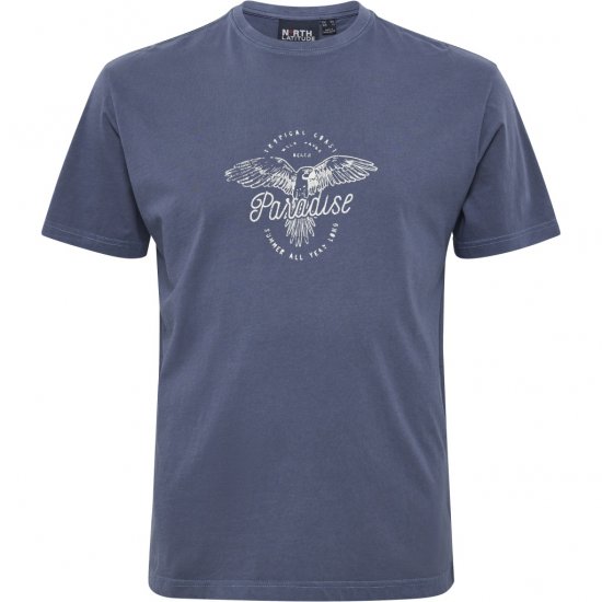 North Latitude T-Shirt Printed Navy - Тениски - мъжки тениски големи размери