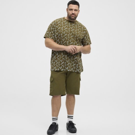 North Latitude T-shirt Allover Printed Green - Тениски - мъжки тениски големи размери