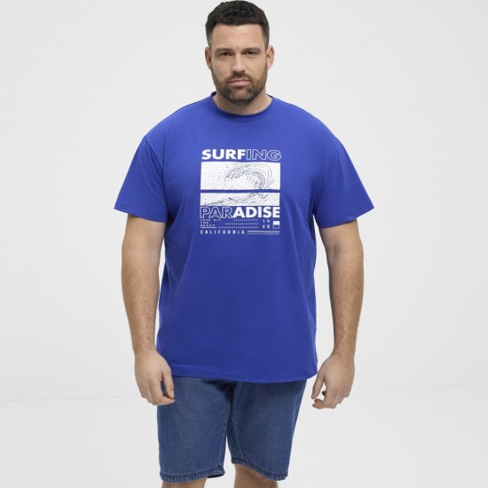 North Latitude T-Shirt Printed Blue - Тениски - мъжки тениски големи размери