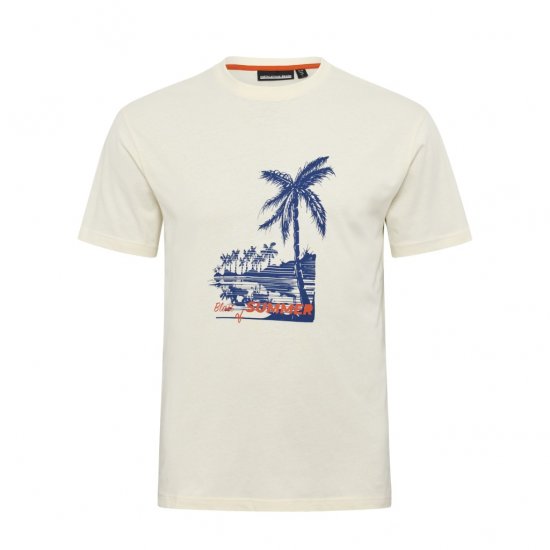 North Latitude T-Shirt Printed Off-White - Тениски - мъжки тениски големи размери