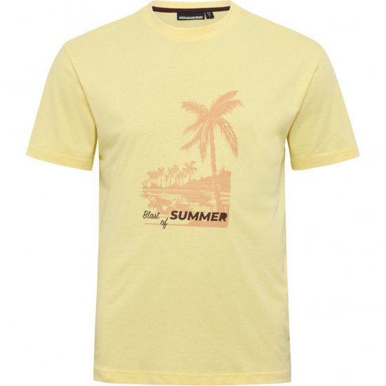 North Latitude T-Shirt Printed Yellow - Тениски - мъжки тениски големи размери