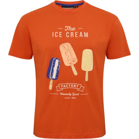 North Latitude T-Shirt Ice Cream Orange - Тениски - мъжки тениски големи размери
