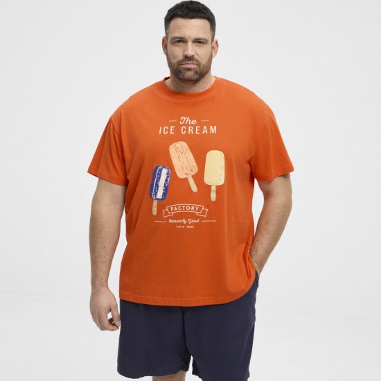 North Latitude T-Shirt Ice Cream Orange - Тениски - мъжки тениски големи размери