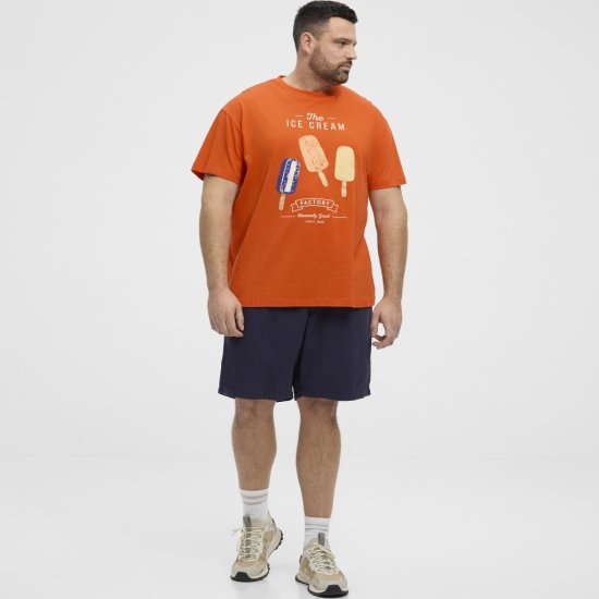 North Latitude T-Shirt Ice Cream Orange - Тениски - мъжки тениски големи размери