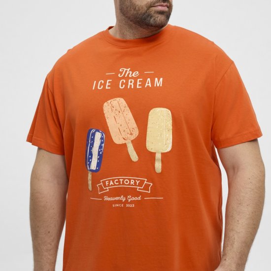 North Latitude T-Shirt Ice Cream Orange - Тениски - мъжки тениски големи размери