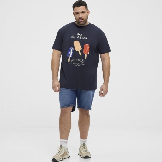 North Latitude T-Shirt Ice Cream Navy - Тениски - мъжки тениски големи размери