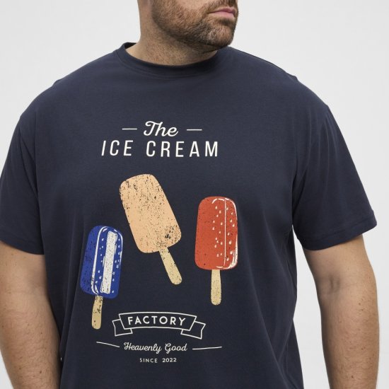 North Latitude T-Shirt Ice Cream Navy - Тениски - мъжки тениски големи размери