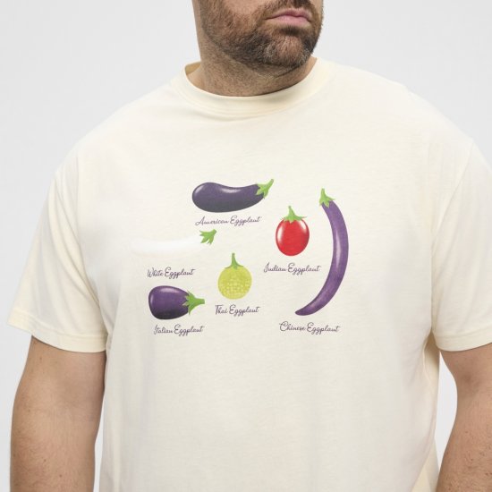 North Latitude T-Shirt Eggplant Off-White - Тениски - мъжки тениски големи размери