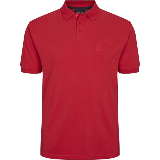 North Latitude Polo Short Sleeve Red TALL - ВИСОКИ-размери - дрехи за високи мъже