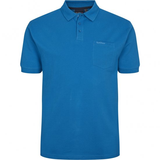 North Latitude Polo Short Sleeve Cobalt Blue - ВИСОКИ-размери - дрехи за високи мъже