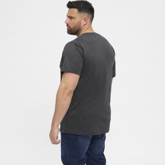 North Latitude T-Shirt 2-Pack Dark Grey Melange - Тениски - мъжки тениски големи размери