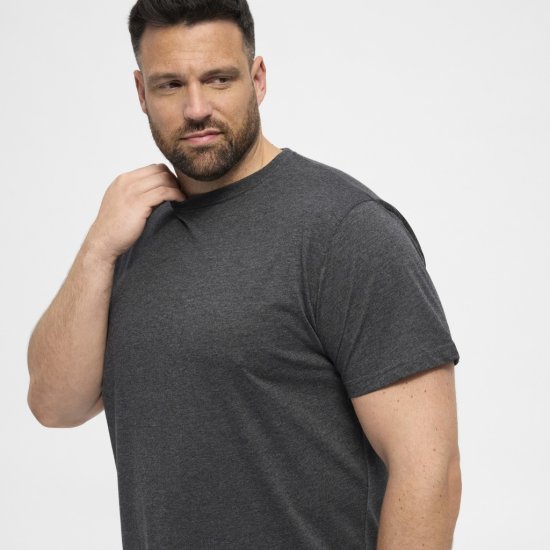 North Latitude T-Shirt 2-Pack Dark Grey Melange - Тениски - мъжки тениски големи размери