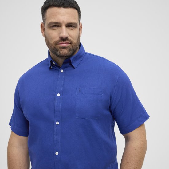 North Latitude Shirt Short Sleeve TALL Blue - МЪЖКО ОБЛЕКЛО MT-6XLT - дрехи за високи мъже