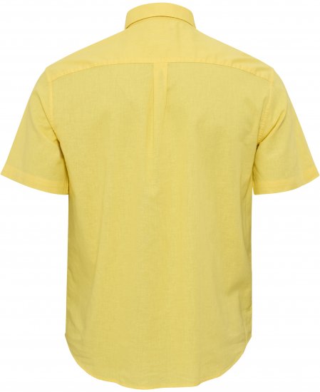 North Latitude Shirt Linen Cotton Short Sleeve TALL Yellow - МЪЖКО ОБЛЕКЛО MT-6XLT - дрехи за високи мъже