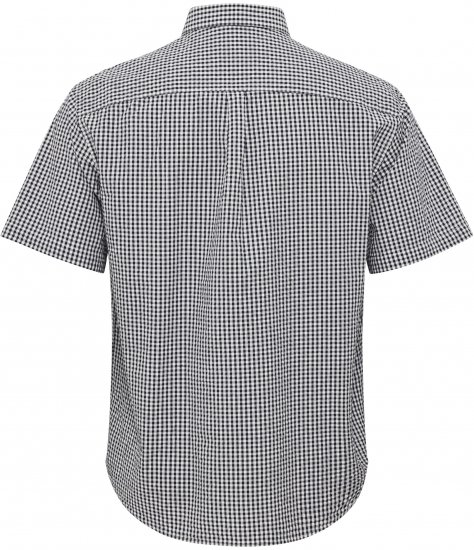 North Latitude Shirt Short Sleeve Checked Grey - Ризи - мъжки ризи големи размери