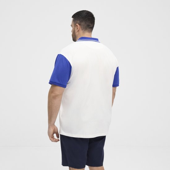North Latitude Polo Short Sleeve Blue And White - Поло тениски - мъжки тениски с яка големи размери