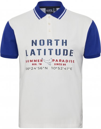 North Latitude Polo Short Sleeve Blue And White TALL - МЪЖКО ОБЛЕКЛО MT-6XLT - дрехи за високи мъже