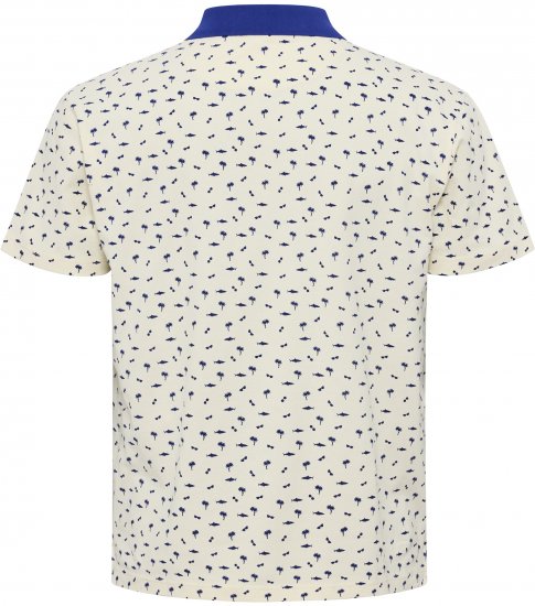 North Latitude Polo Pique Printed Off-White - Поло тениски - мъжки тениски с яка големи размери