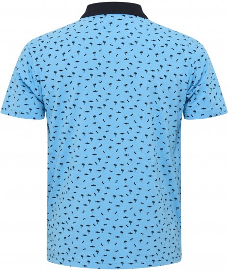 North Latitude Polo Pique Printed Turquoise TALL - МЪЖКО ОБЛЕКЛО MT-6XLT - дрехи за високи мъже