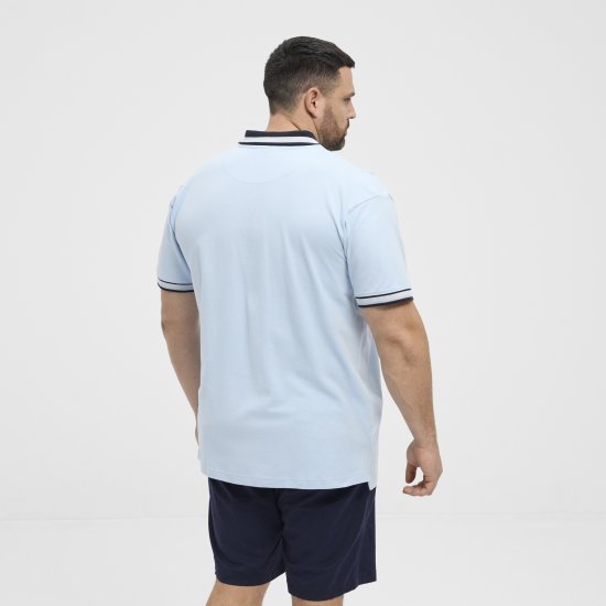 North Latitude Polo Pique Short Sleeve Light Blue - Поло тениски - мъжки тениски с яка големи размери