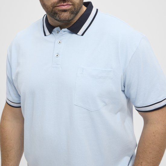 North Latitude Polo Pique Short Sleeve Light Blue - Поло тениски - мъжки тениски с яка големи размери