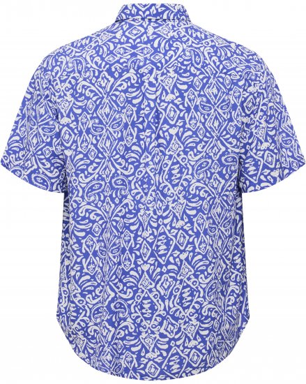 North Latitude Shirt Denim Printed Allover Blue - Ризи - мъжки ризи големи размери