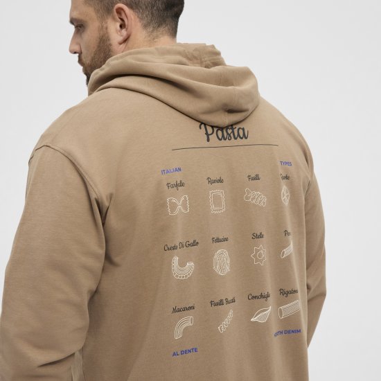 North Latitude Hoodie with Zipper Dark Sand - Суичъри & cуичъри с качулка - мъжки суичъри големи размери