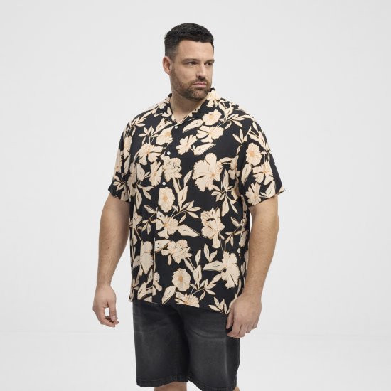 North Latitude Shirt Cuba Short Sleeve Navy - Ризи - мъжки ризи големи размери