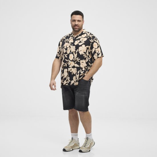 North Latitude Shirt Cuba Short Sleeve Navy - Ризи - мъжки ризи големи размери