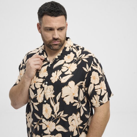 North Latitude Shirt Cuba Short Sleeve Navy - Ризи - мъжки ризи големи размери