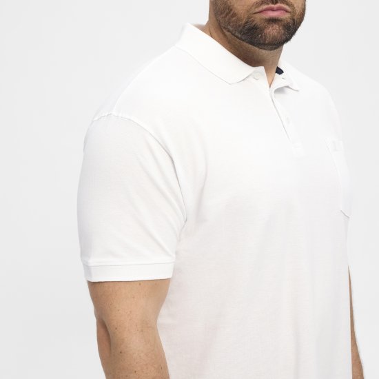 North Latitude Polo Short Sleeve White - Поло тениски - мъжки тениски с яка големи размери