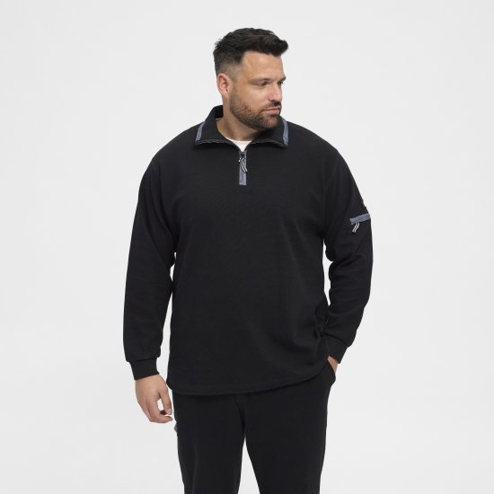 North Latitude Sweatshirt Ottoman Black - Суичъри & cуичъри с качулка - мъжки суичъри големи размери