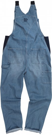 JP1880 Dungarees Denim Adjustable Straps Blue - Дънки и панталони - мъжки Дънки и панталони големи размери